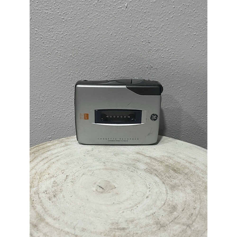 Vintage GE Cassette Recorder 3-5366A Variable Speed Playback AVR Silver TESTED